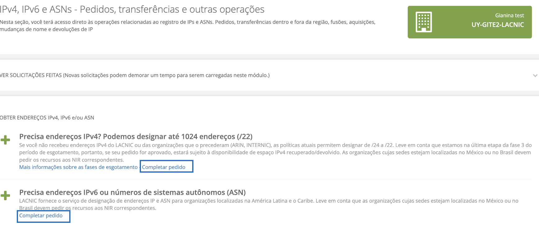 Solicitar Recursos Pela Primeira Vez: IPv4, IPv6 E ASN Como Provedor Da ...